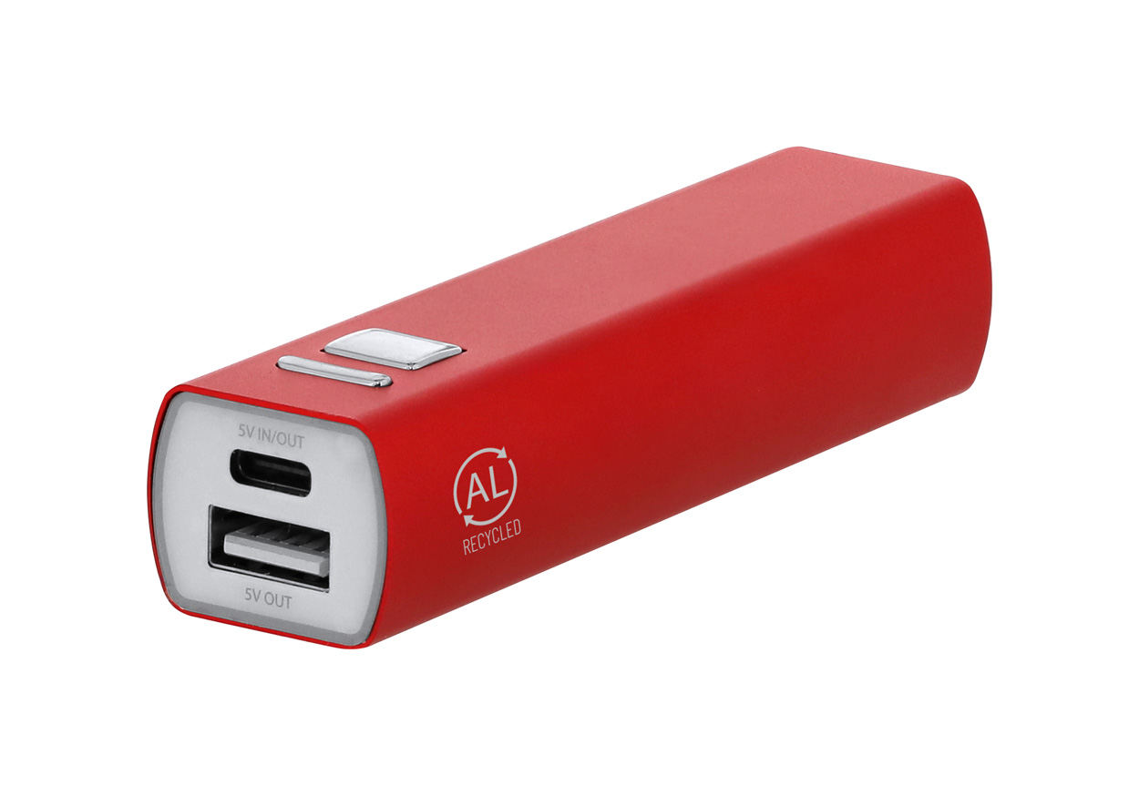 powerbank rechthoekig rood